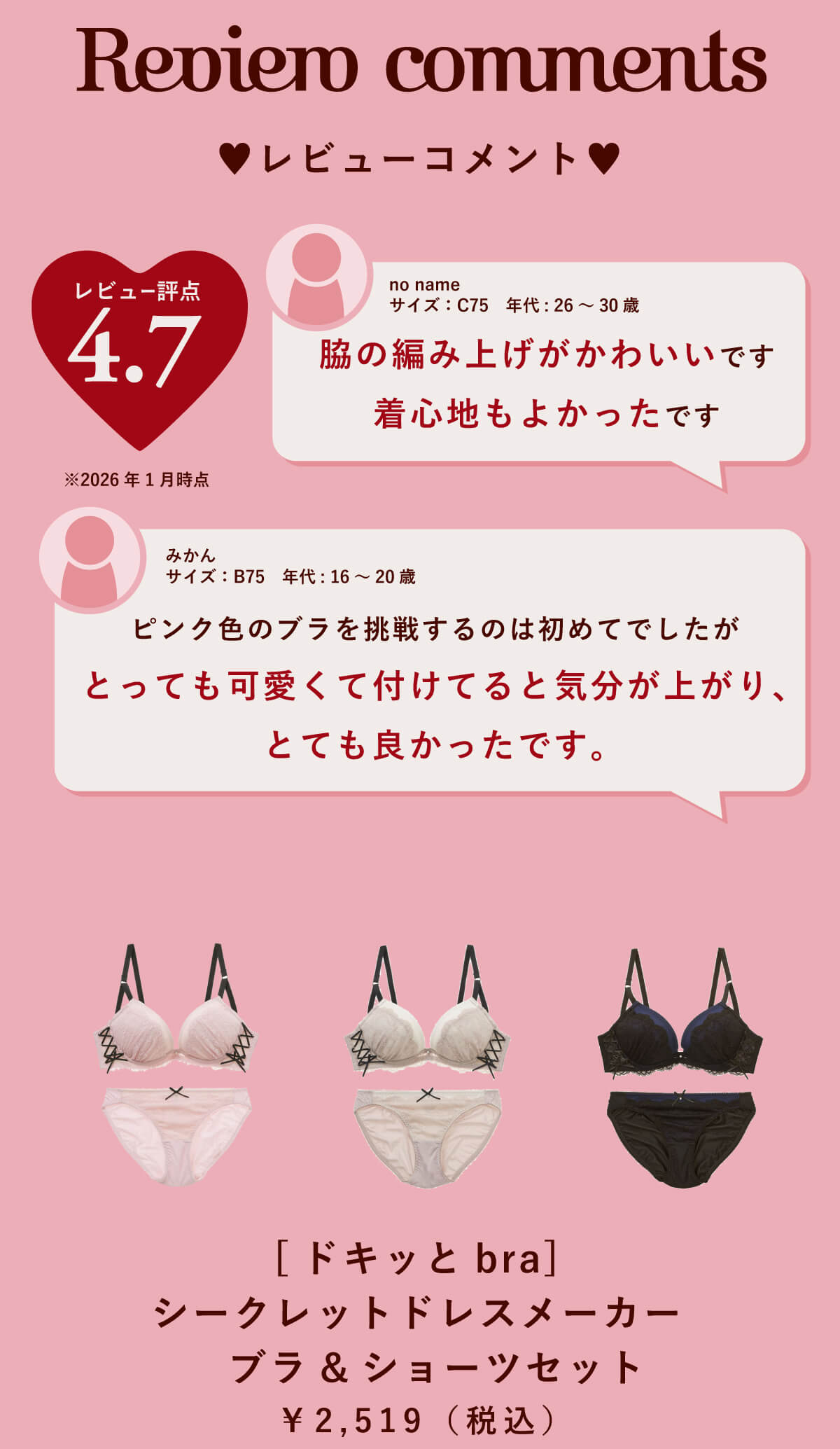 �V�[�N���b�g�h���X���[�J�[�u�����V���[�c�Z�b�g���r���[