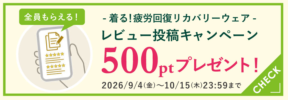 ����I��J�񕜃��J�o���[�E�F�A���r���[���e��500pt�v���[���g�L�����y�[��