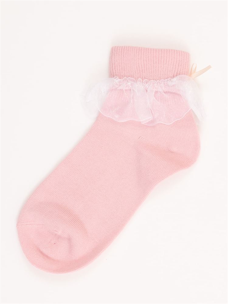 キッズ 綿混履き口フリルバックサテンリボン付きソックス キッズ チュチュアンナ Tutuanna 公式通販サイト