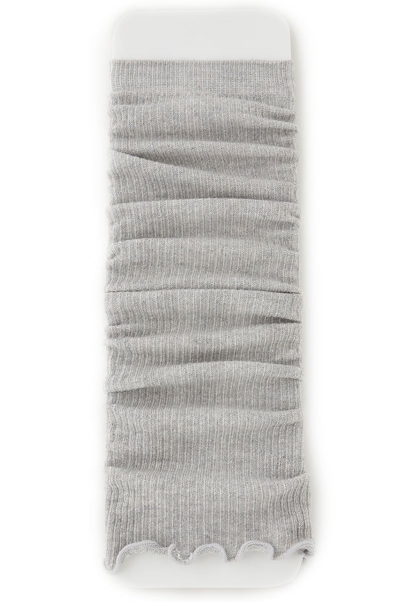 チュチュアンナの綿混リブ裾メローレッグウォーマー40cm丈|912030