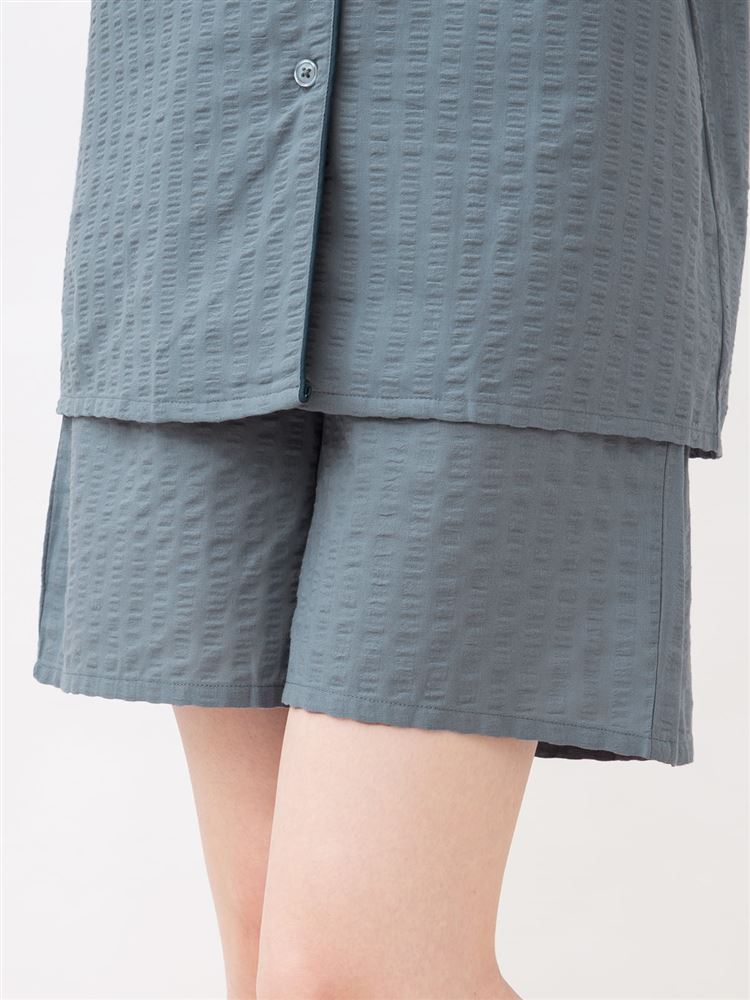 チュチュアンナの[ゆったり設計パジャマ]綿100％無地前開きパジャマ(半袖×ショートパンツ)|321726