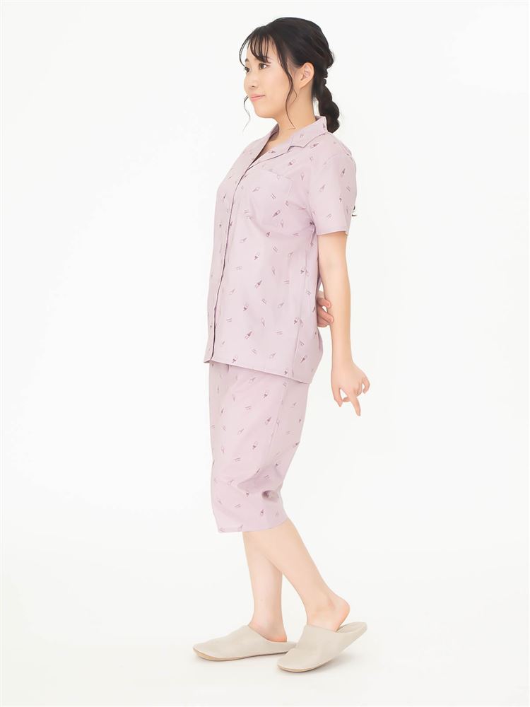 チュチュアンナのアイス柄布帛パジャマ(半袖×5分丈パンツ)|121743
