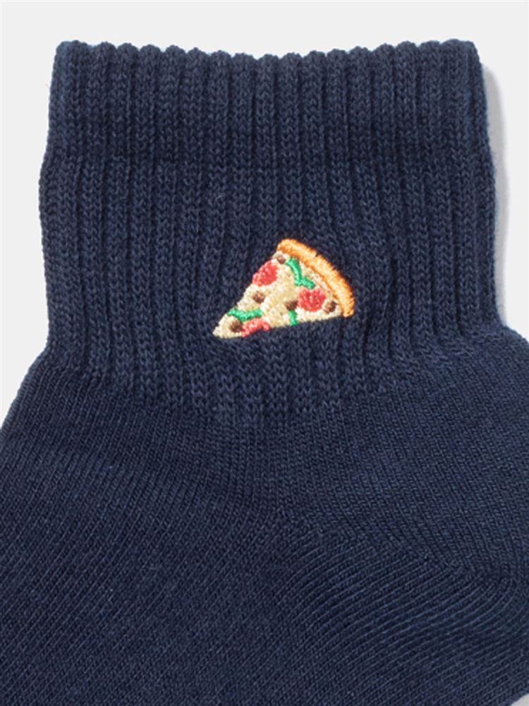 チュチュアンナのピザ刺繍アメリブソックス10cm丈|202003