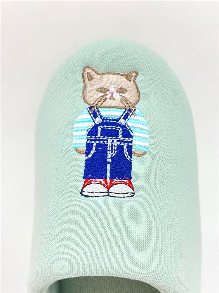 ねこ刺繍裏毛スリッポン: ルームウェア(部屋着)  チュチュアンナ 