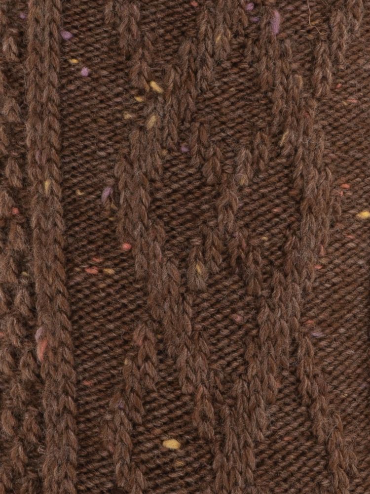 チュチュアンナの毛混ネップリンクスダイヤ柄ソックス16cm丈|149113
