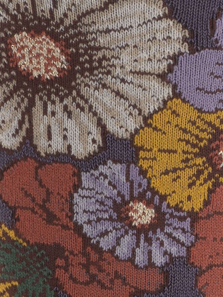 チュチュアンナの[レディライン]ガスシルケット大花柄ソックス16cm丈|149157