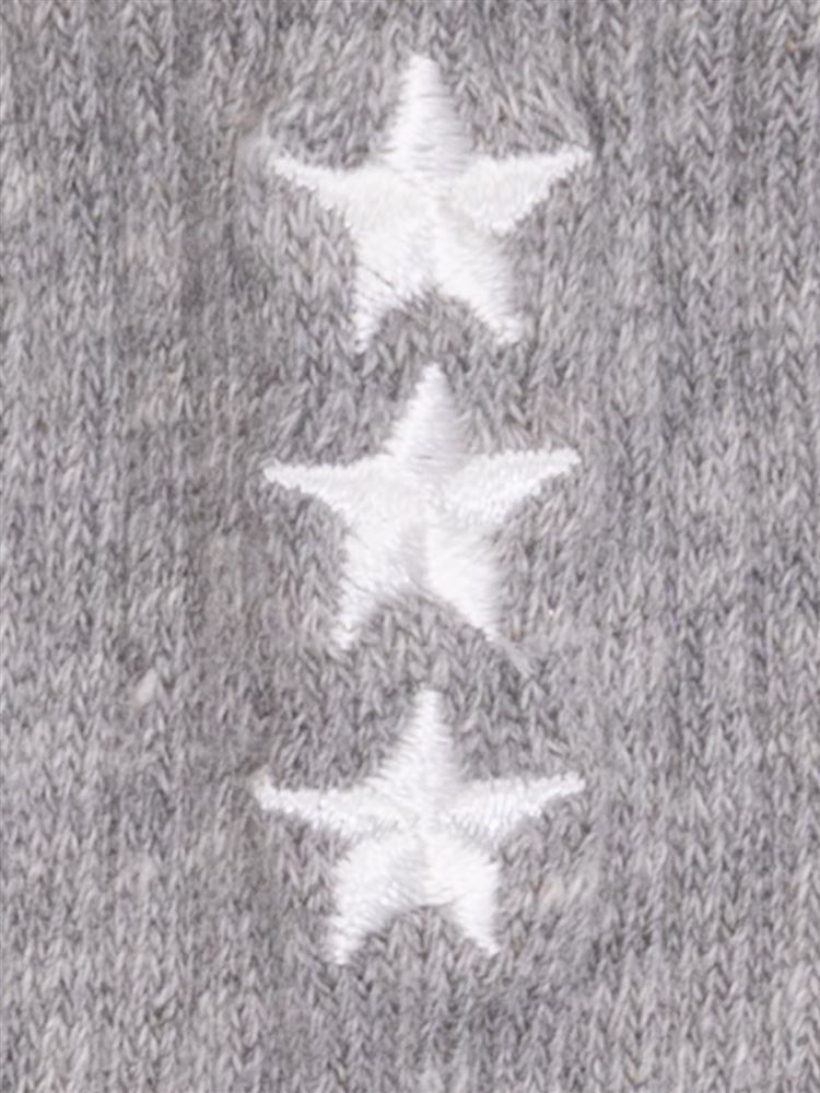 チュチュアンナの[キッズ]綿混アメリブバック星刺繍ソックス|119184