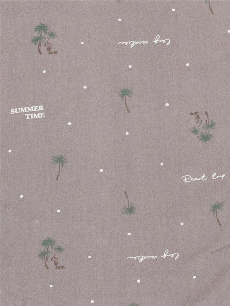 チュチュアンナのリゾート柄レーヨン布帛パジャマ(半袖×1分丈パンツ)|121728