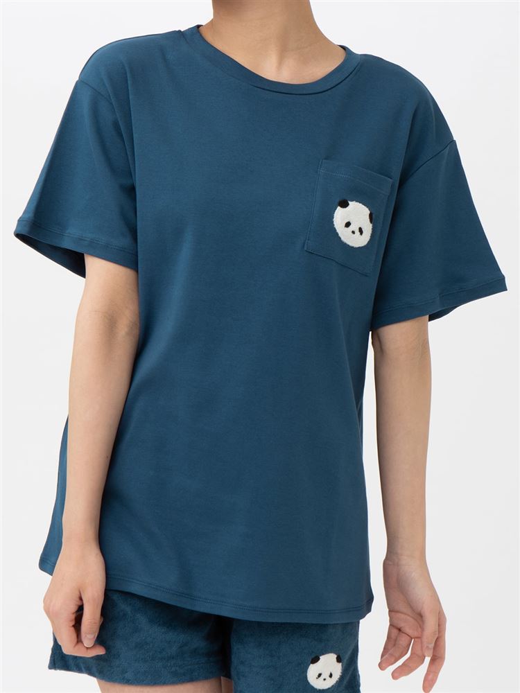 チュチュアンナのパンダもこもこ刺繍綿Tシャツ|211952