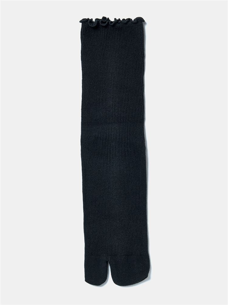 チュチュアンナの綿混履き口メローリブ2本指ソックス16cm丈|232126