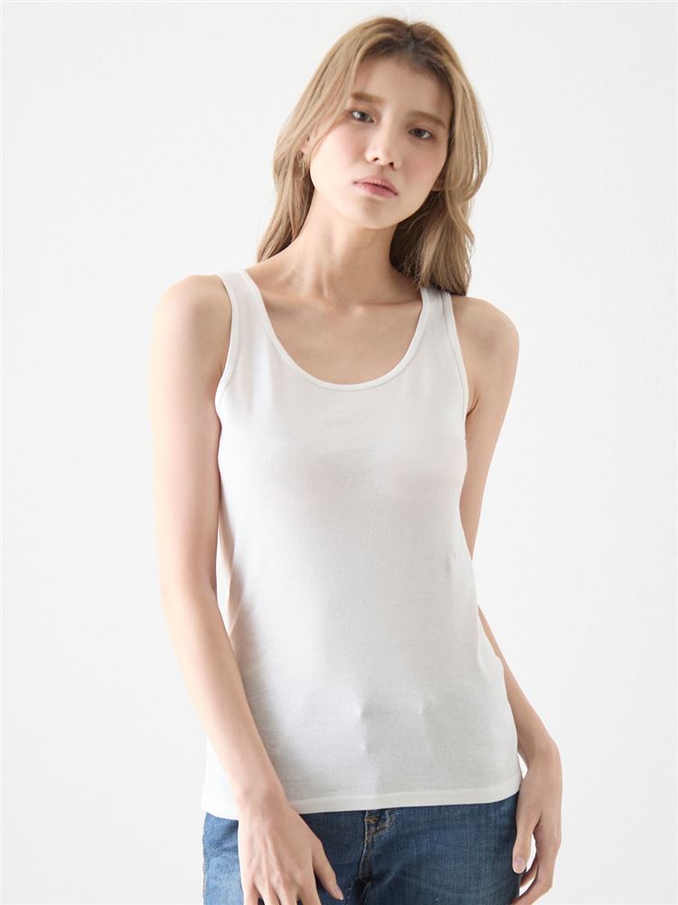 綿100％無地タンクトップ: 下着・インナー | チュチュアンナ[tutuanna
