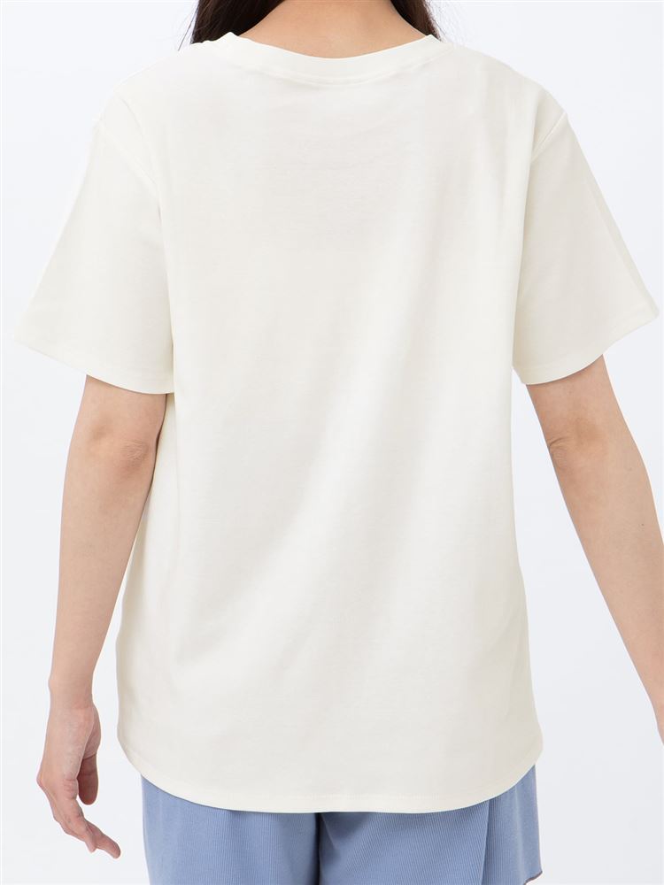 チュチュアンナの綿100％ラウンドロゴプリントTシャツ|211955