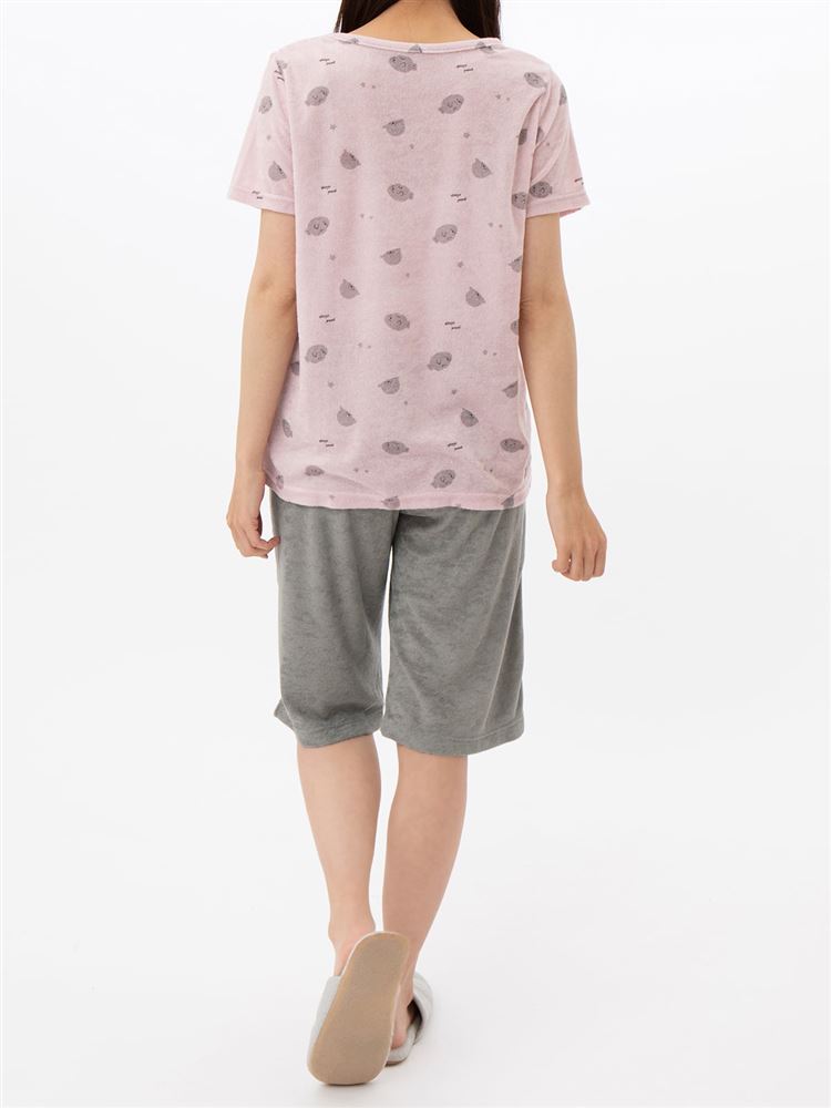 チュチュアンナのアザラシ柄パイルパジャマ(半袖×5分丈パンツ)|221741