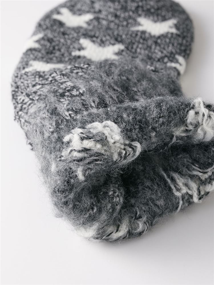 チュチュアンナの[メンズ]まるで毛布！のような暖かさ裏起毛星総柄ソックス12cm丈(厚手)|249243
