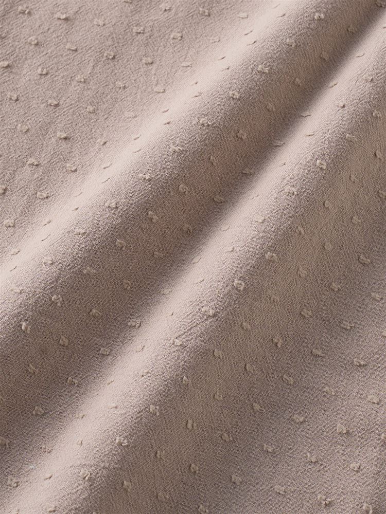 ☆きき☆63ふんわりドットP・120③・129(GY) フロッキードット半袖ブラウス ブラウス ドット[品番