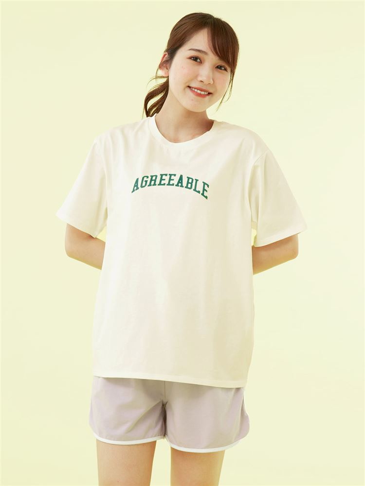 チュチュアンナの[リラっこティ]綿100％カレッジロゴ半袖Tシャツ|321927