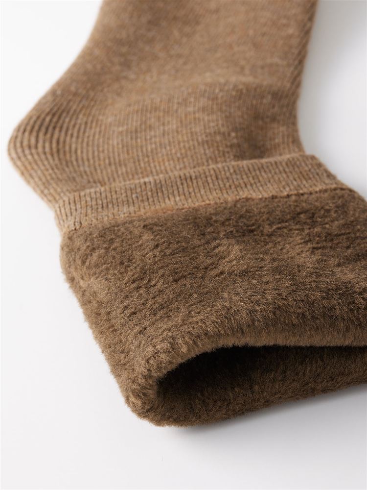 チュチュアンナの[まるで毛布！のような暖かさ]裏起毛リブソックス21cm丈(薄手)|249226