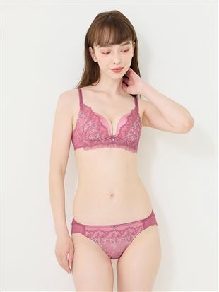 チュチュアンナ　運命のブラ ノンワイヤー ピンク　レース ブラセットF65/M チュチュアンナ運命のブラ ノンワイヤー ピンクレース ブラセットF65/M