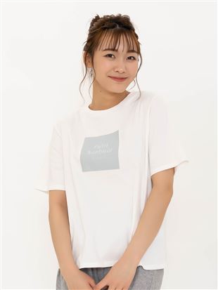 綿スムースロゴボックスTシャツ｜トップス