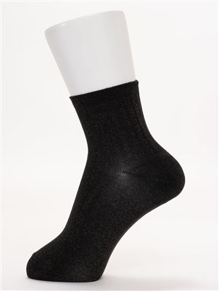 ラメリブソックス12cm丈｜クルーソックス