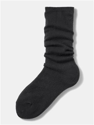 表起毛無地くしゅソックス26cm丈|クルーソックス