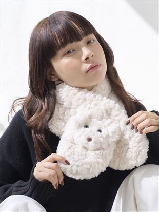 ふわふわわんこマフラー|