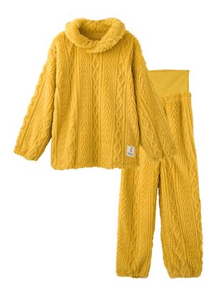 腹巻き付きボアケーブルパジャマ|長袖パジャマ