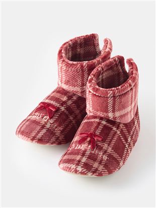 タータンチェック柄ルームシューズ|