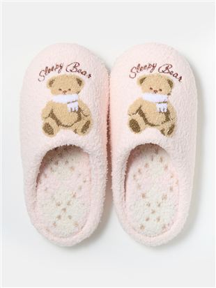 厚手モールくま柄スリッポン|