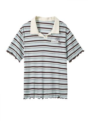 リブメローマルチボーダーTシャツ|