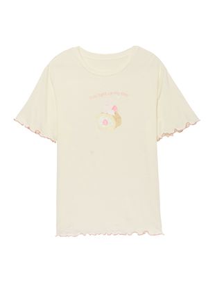 レーヨン混アニマルスイーツプリントTシャツ|