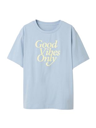 [リラっこティ]綿100%配色ロゴTシャツ｜トップス