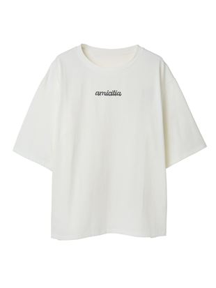 [リラっこティ]綿100%レオパードロゴTシャツ｜トップス