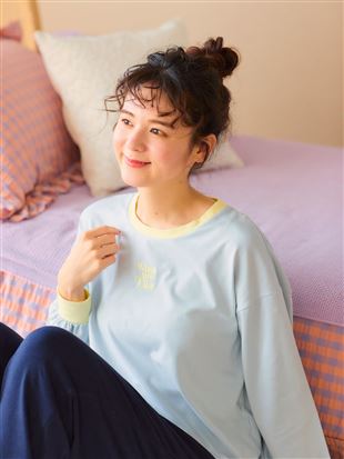 [温度調整]ロゴ刺繍ベア天長袖パジャマ｜パジャマ