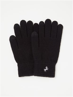 チュチュアンナのワンポイント馬刺繍手袋(スマホ対応)|043000
