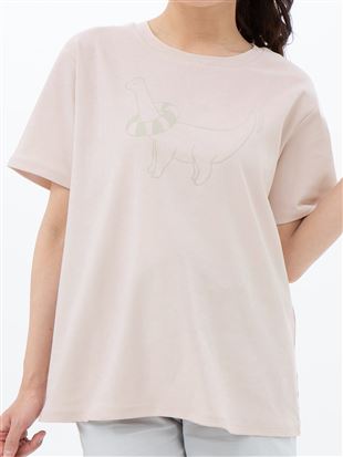 チュチュアンナの綿100％きょうりゅうプリントTシャツ|211957